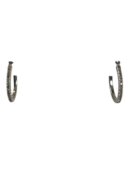 Sterling multi stone hoop earrings