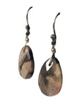 Sterling faceted teardrop stone earrings