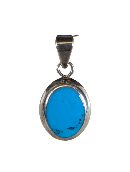 R sterling stone pendant