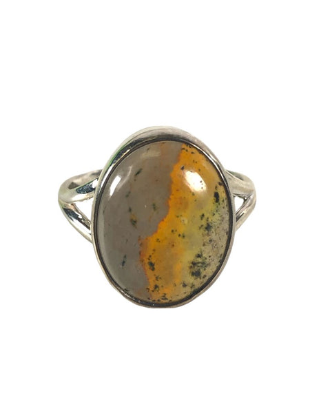 Sterling oval stone ring