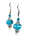 SS Stacked Stone/Bead Earrings