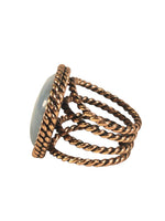 Copper Triangular Stone Ring
