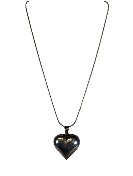 R SS Hollow Heart Necklace