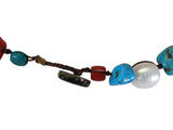 R turquoise pearl coral necklace