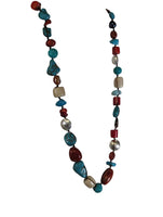 R turquoise pearl coral necklace