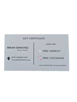 Men's Cut+Shave Certificate