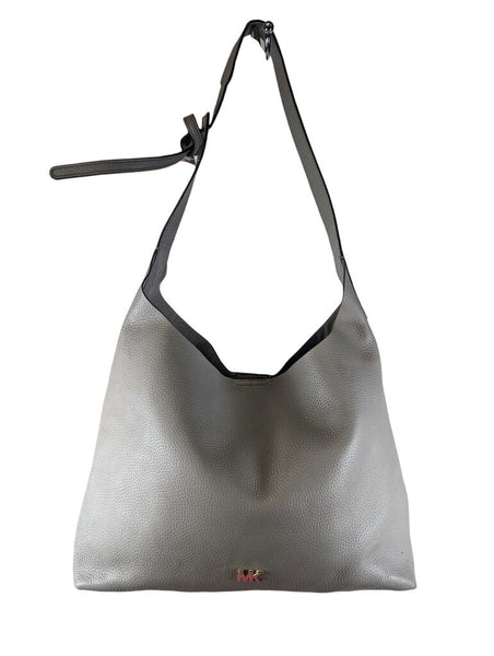 R Pebbled Leather Hobo