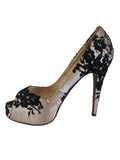 R lace peep toe stiletto