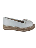 R Leather Espadrille