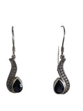 R sterling stone earrings