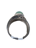 R sterling stone ring