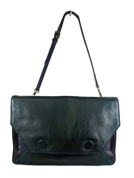 R Leather Magnetic Button Crossbody