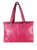 Pebble leather zip top tote