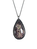 R sterling jasper pendant necklace signed cecilia