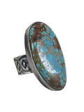 R sterling #8 turquoise ring