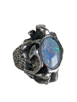 R sterling opal ring