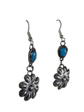 R sterling turquoise dangle earrings