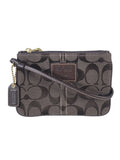 Signature Cloth Zip Top Wristlet