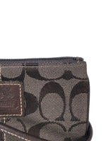 Signature Cloth Zip Top Wristlet