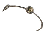 R sterling brass bangle