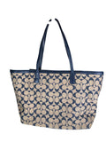 Signature canvas zip top handbag