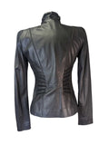 R Leather w/Ruffle Jacket