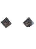 SS Glyph Rectangular Clip Earrings