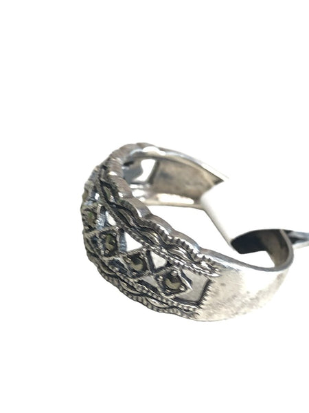 Sterling marcasite band/ring