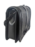 R leather flap crossbody