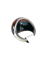 Sterling domed acrylic ring