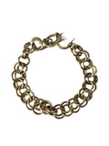 Costume linked chain toggle bracelet