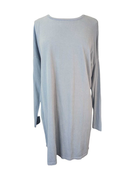 R knit cotton linen tunic