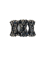 R sterling marcasite ring