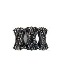 R sterling marcasite ring