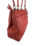 R Smooth Leather Shoulder Bag