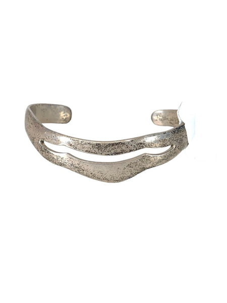 Sterling cutout cuff bracelet