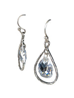 SSTeardrop crystal loop earrings