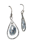 SSTeardrop crystal loop earrings