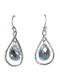 SSTeardrop crystal loop earrings