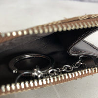 Signature zip top coin purse