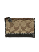 Signature zip top coin purse