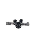 R sterling cz Mickey ring