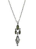 R sterling peridot necklace