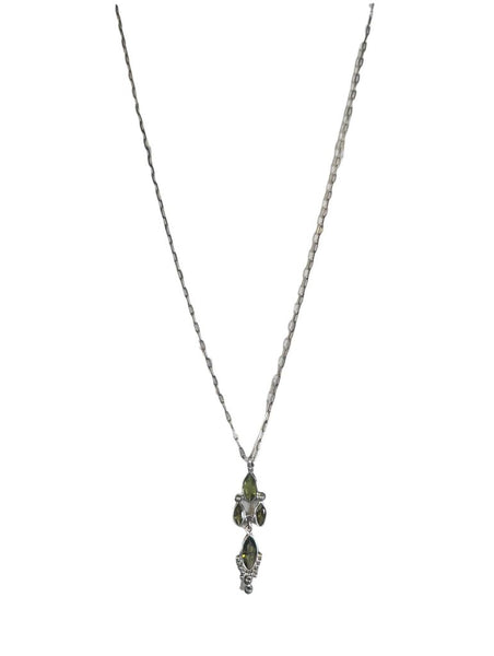 R sterling peridot necklace