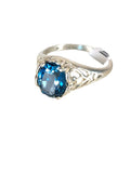 Sterling oval stone ring