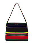 Striped cloth handbag