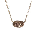 R druzy necklace