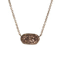 R druzy necklace