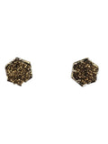 R druzy post earrings