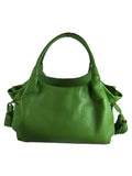 R Pebbled Leather Handbag